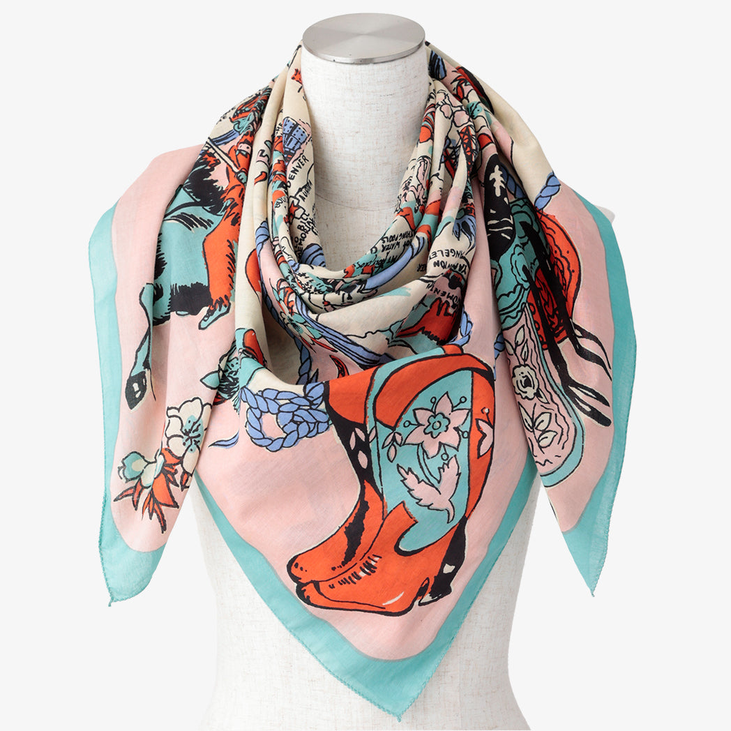 COLORADO Map Print Scarf, Mint