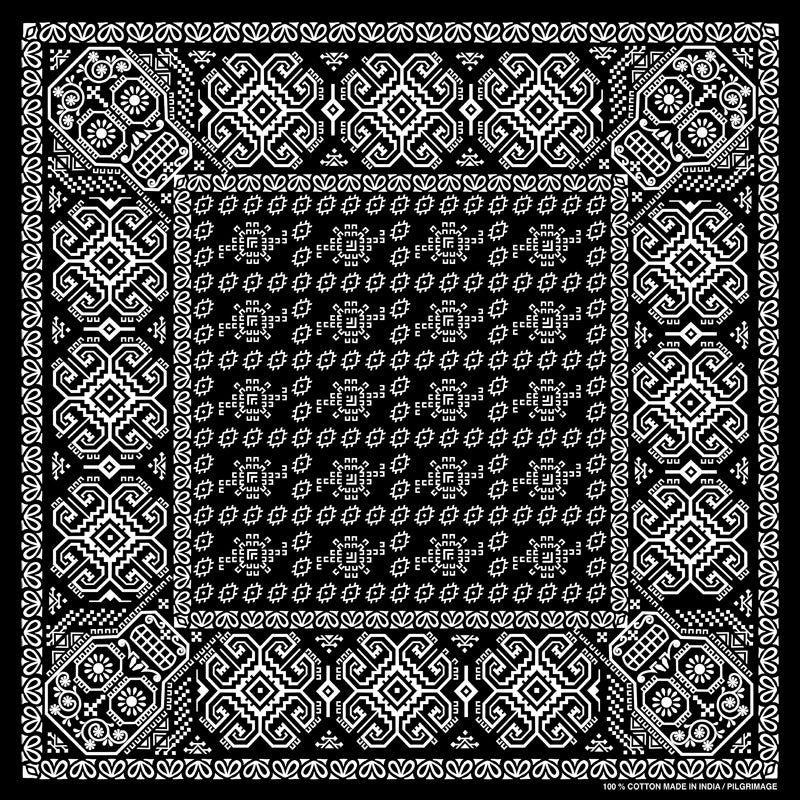 Maya Print Bandana - Black