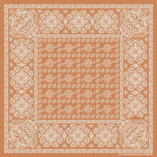 MAYA (マヤ)プリントバンダナ・ブラウン