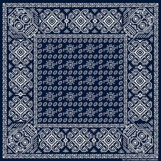 MAYA (マヤ)プリントバンダナ・Navy