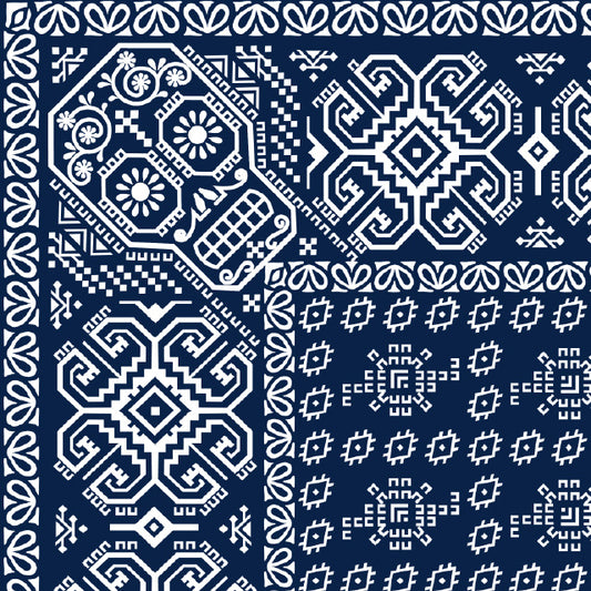 MAYA (マヤ)プリントバンダナ・Navy