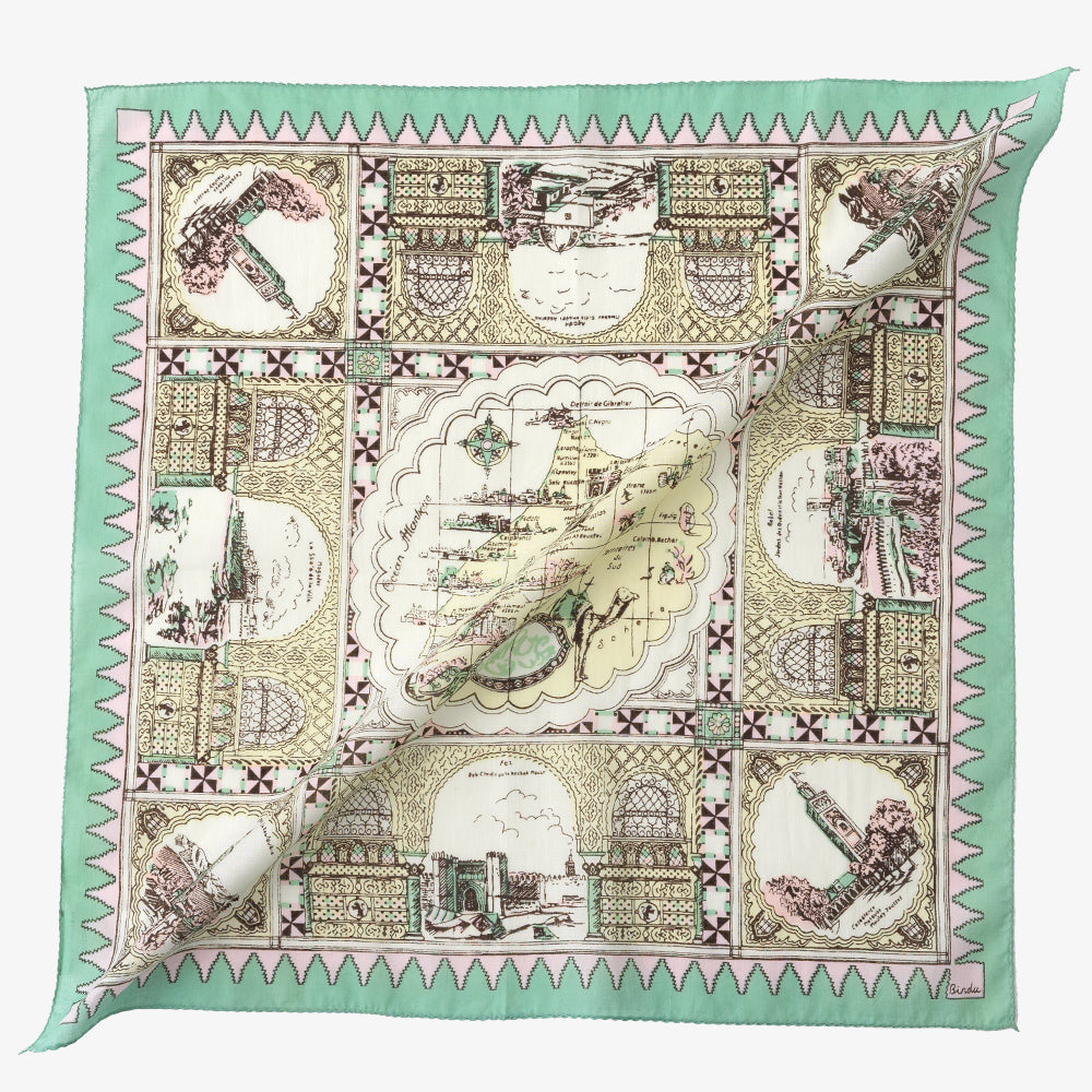 New Morocco マッププリント バンダナ Daylight / BBB1312 NewMorocco