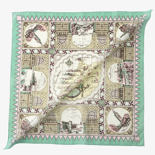 モロッコ マッププリント スカーフ Daylight / BBB1313-Morocco-c1