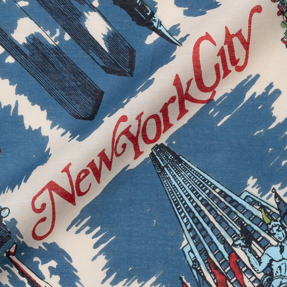 New York 3 Map Print Bandana Natural / BBB1312-NY3-c1