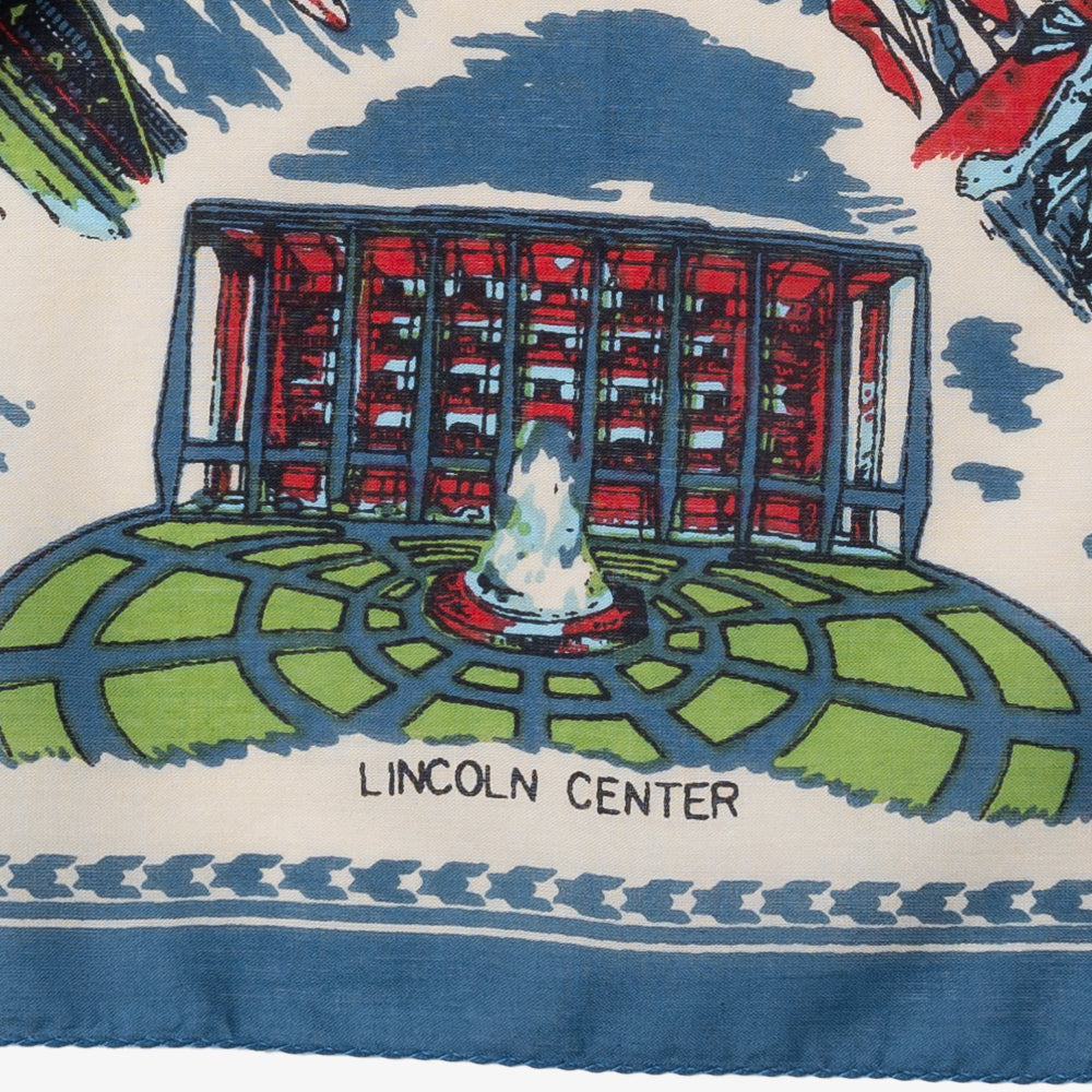 New York 3 Map Print Bandana Natural / BBB1312-NY3-c1