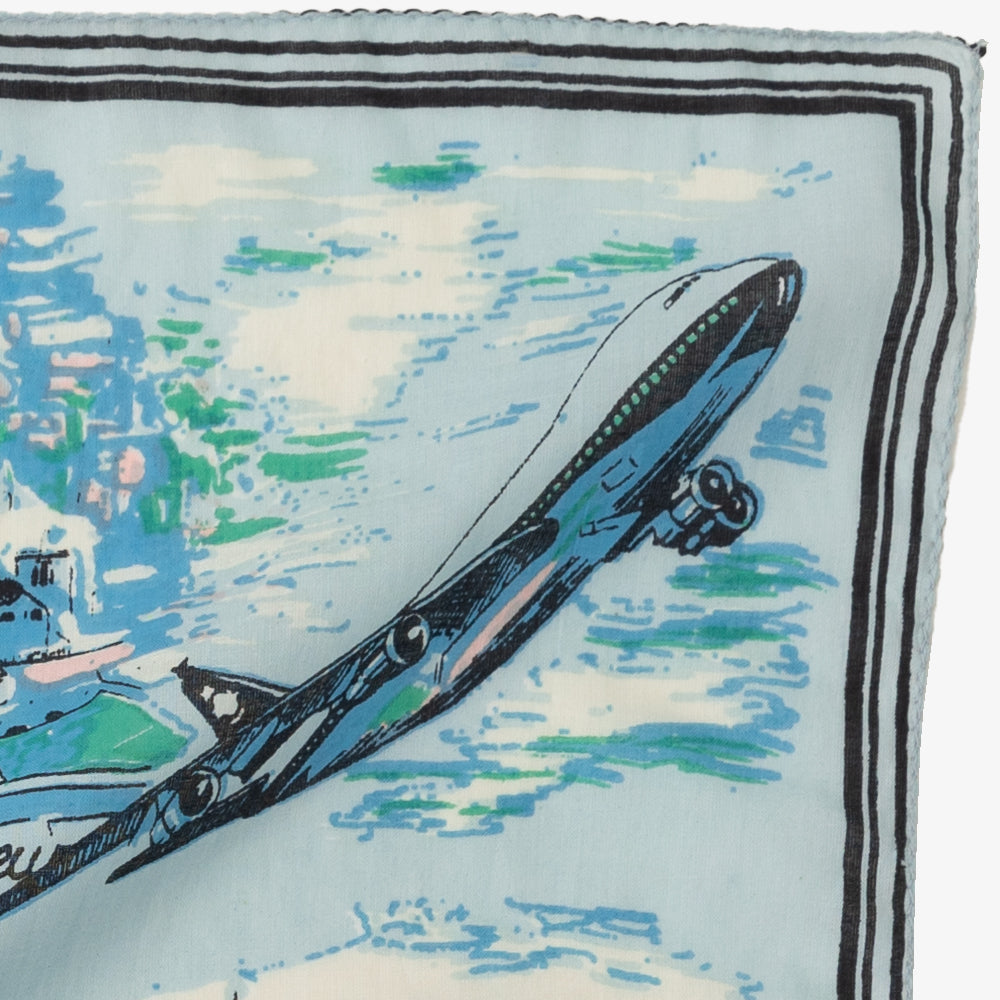 Paris Map Print Scarf L. Blue / BBB1313-Paris-c2