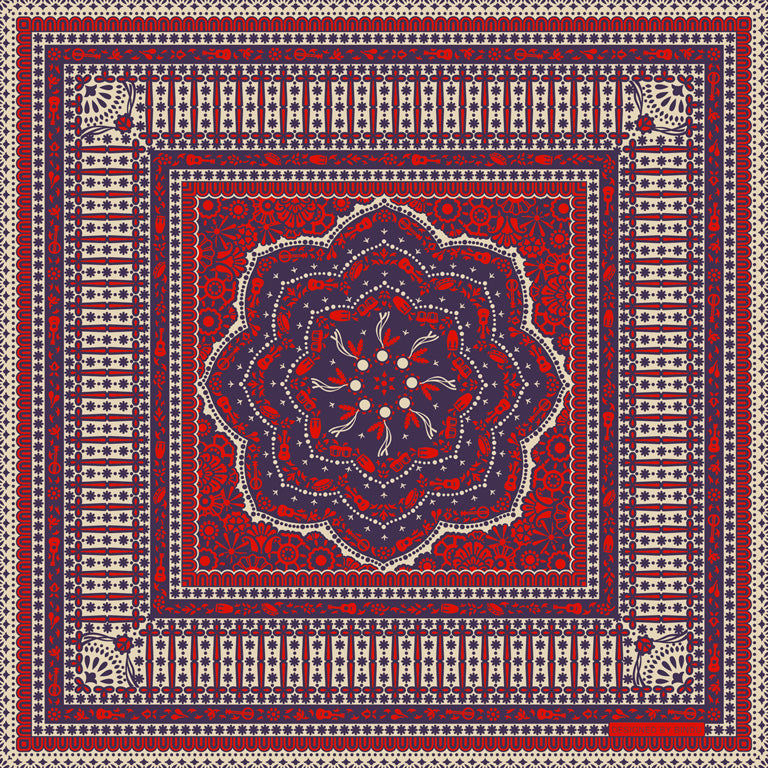 Tambourine pt. bandana red
