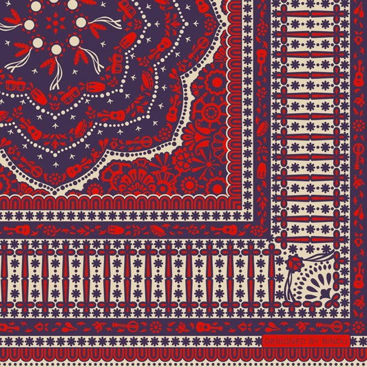 Tambourine pt. bandana red