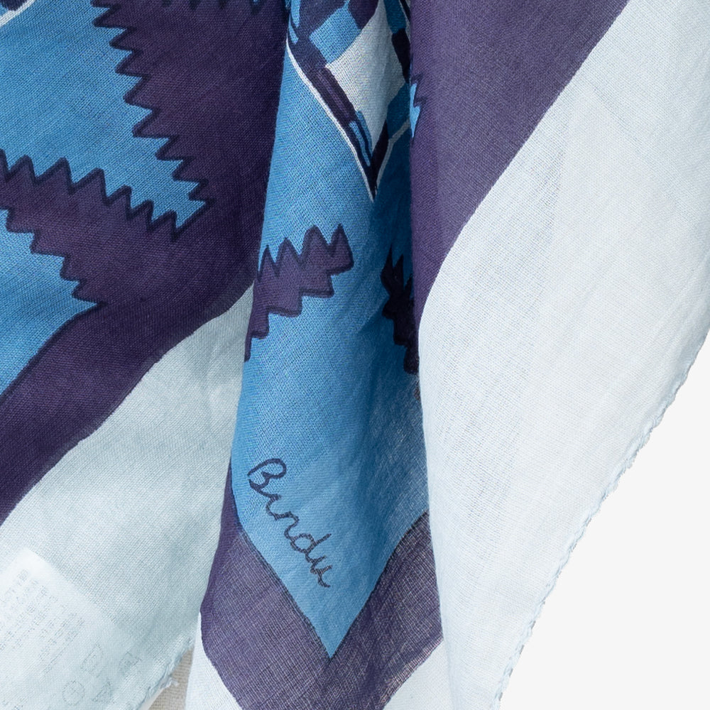 Morocco Map Print Scarf Moonshine / BBB1313-Morocco-c2