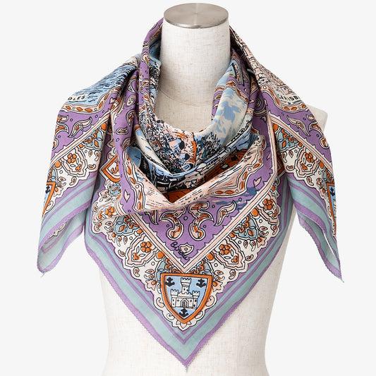 Wight マップスカーフ Lavender / BBB1313-Wight-c1