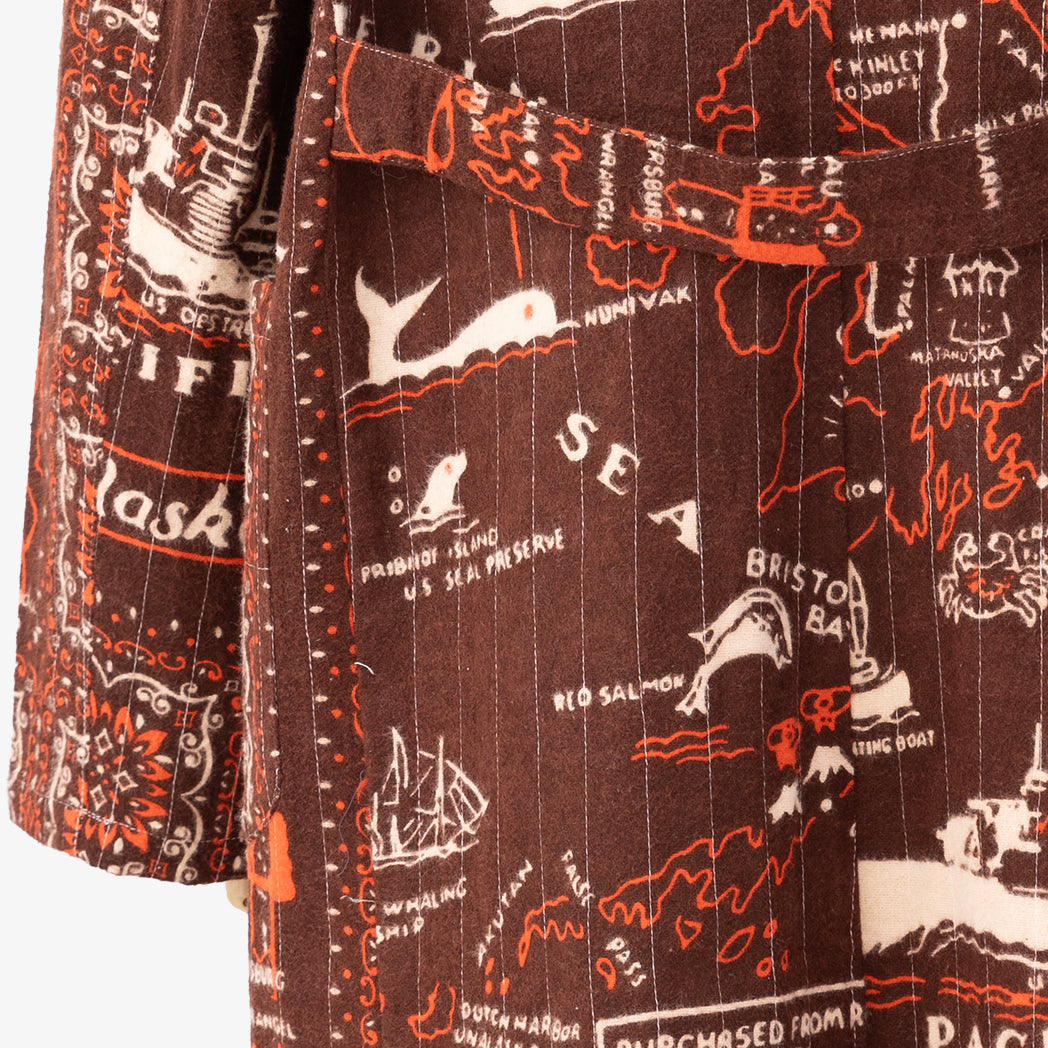 Cotton Flannel Alaska Shop Coat Flannel Coat Alaska / BBB1460cf-AL-c2 Brown