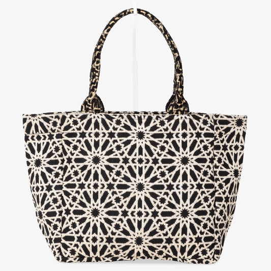 The Moorish Jacquard Small Tote Bag, Black