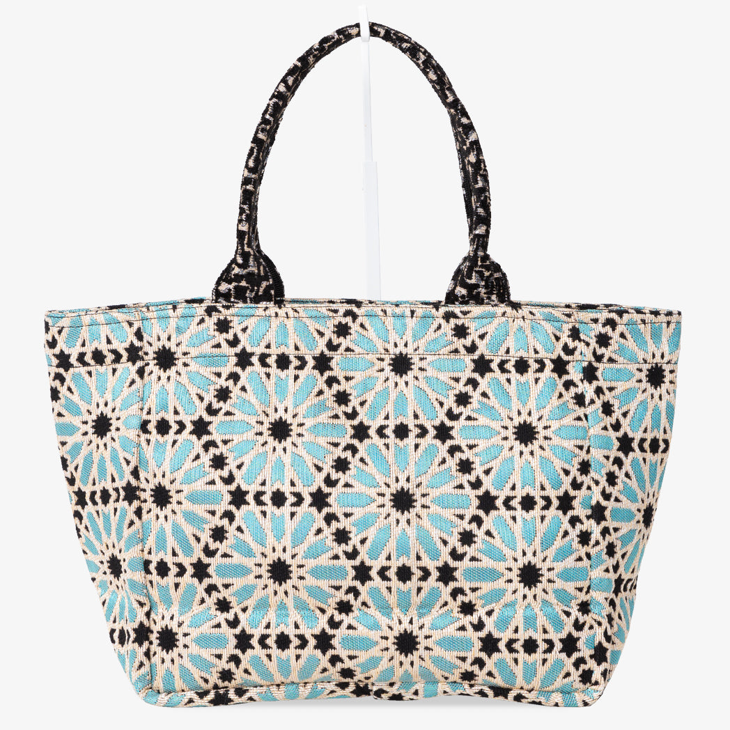 The Moorish (ムーリッシュ) ジャカード スモール・トートバッグ・ Turquoise