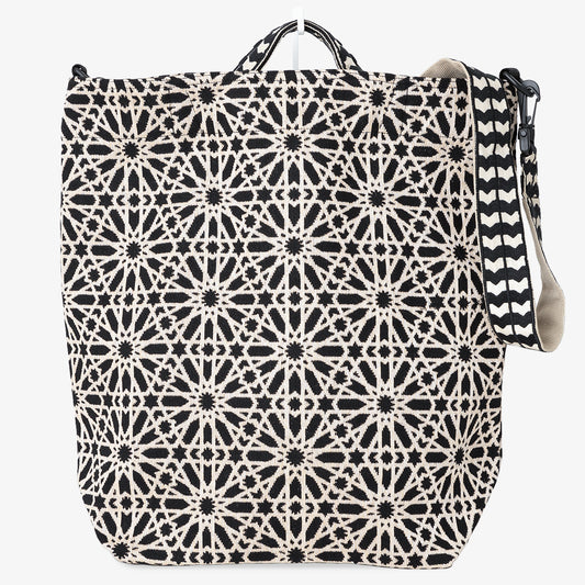 The Moorish Jacquard Shoulder Bag - Black