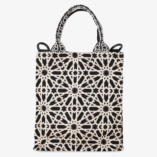 The Moorish Jacquard Mini Tote Bag, Black