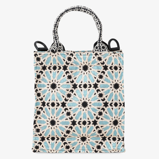 The Moorish Jacquard Mini Tote Bag, Turquoise
