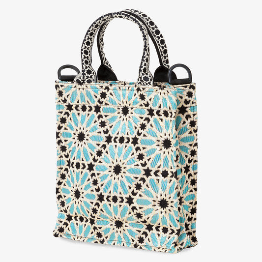 The Moorish Jacquard Mini Tote Bag, Turquoise
