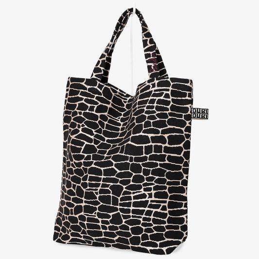 THE WALL Jacquard Tote Bag - Black / BBB2013