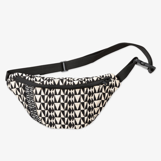 Arrowhead Jacquard Waist Bag, Natural/Black