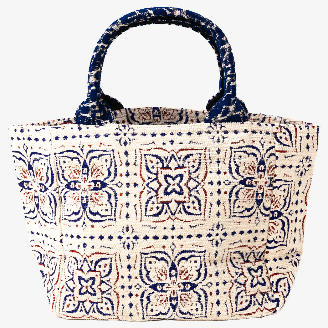 John's Jacquard Mini Tote Bag Natural combo