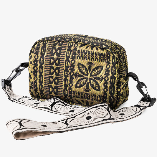 Tiki Dennis (デニス) ジャカード ミニ ショルダーバッグ・Gold