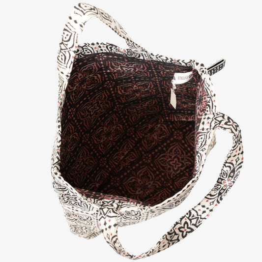 Brian Jacquard Tote Bag, Natural / BBB2072