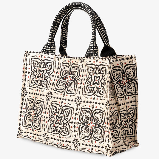 Brian(ブライアン) ジャカード スモール ブックトートバッグ・Natural