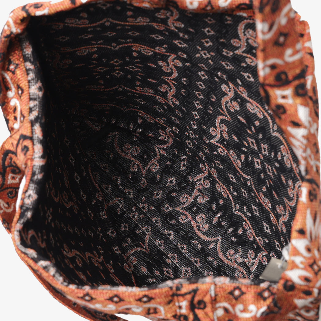 BBB2090ai Joni Flower Jacquard Tote Bag / c#1 Orange