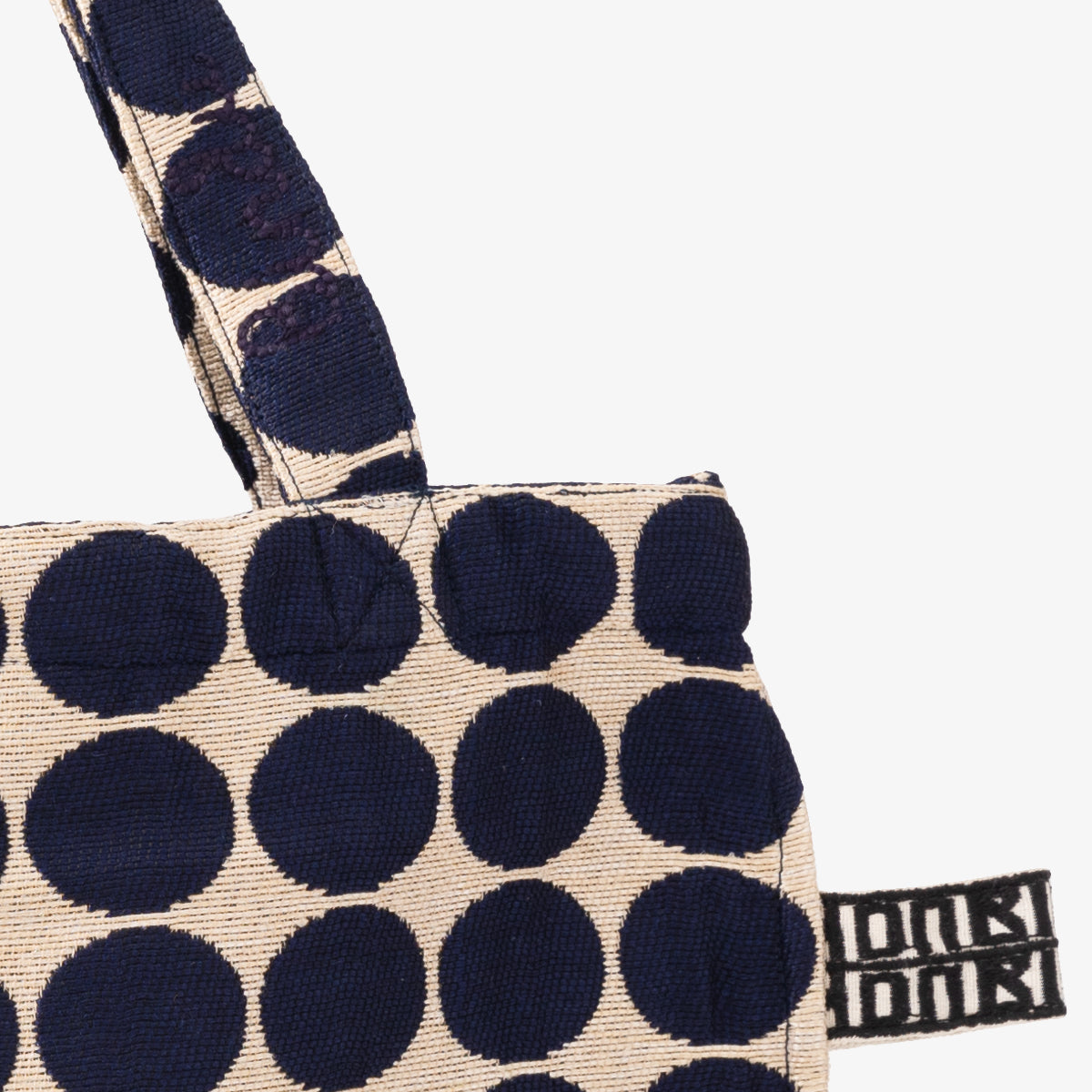 Dot Jacquard Reverse Tote Bag Navy / BBB-2094dot-25MS-c2