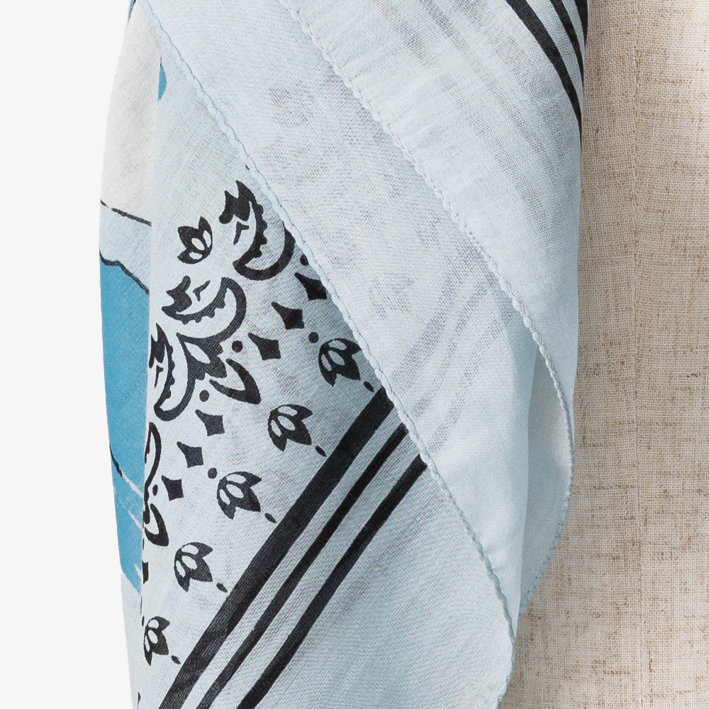 Paris Map Print Big Scarf L. Blue / BBB2100 Paris-c2