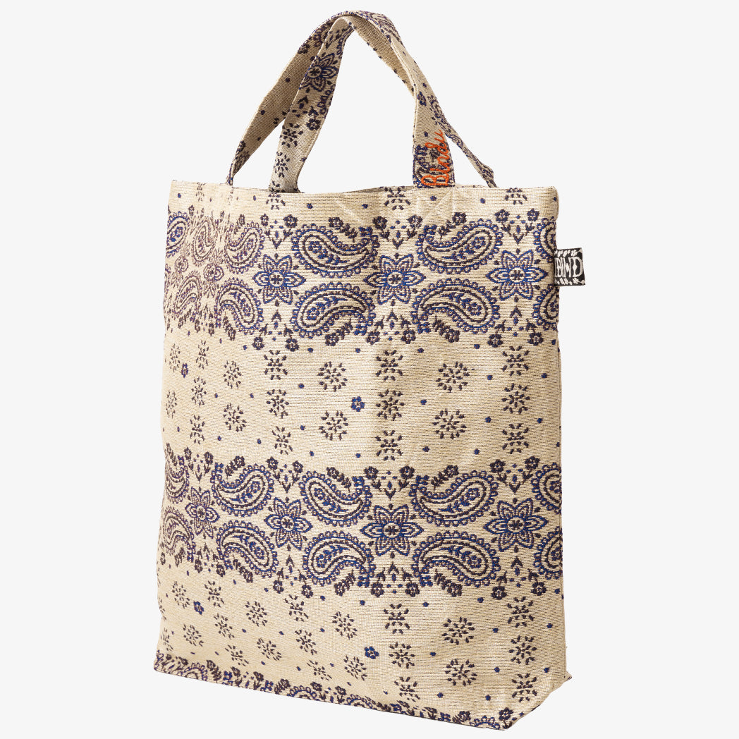 Vintage Bandana Jacquard Tote Bag Natural / BBB-2110-c1 25S