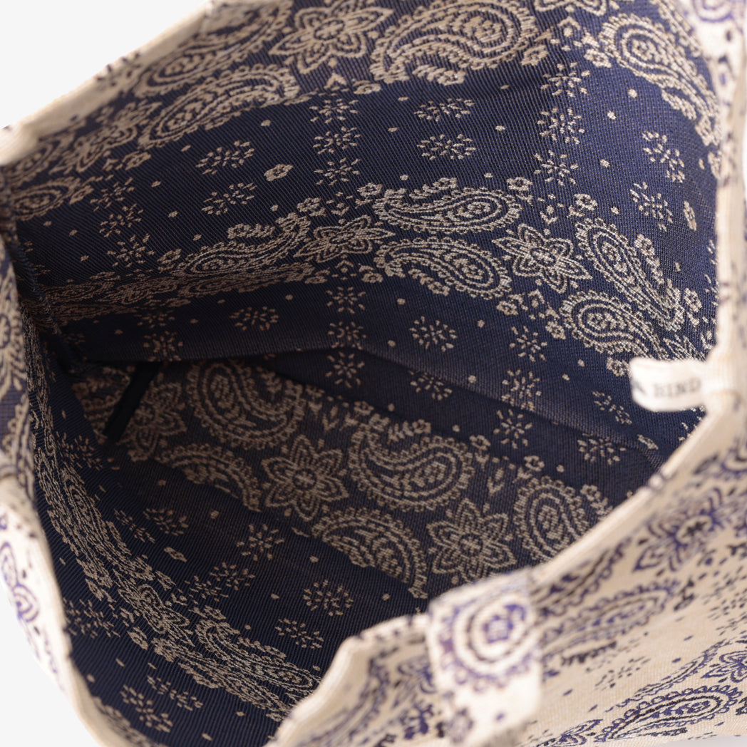 Vintage Bandana Jacquard Tote Bag Natural / BBB-2110-c1 25S