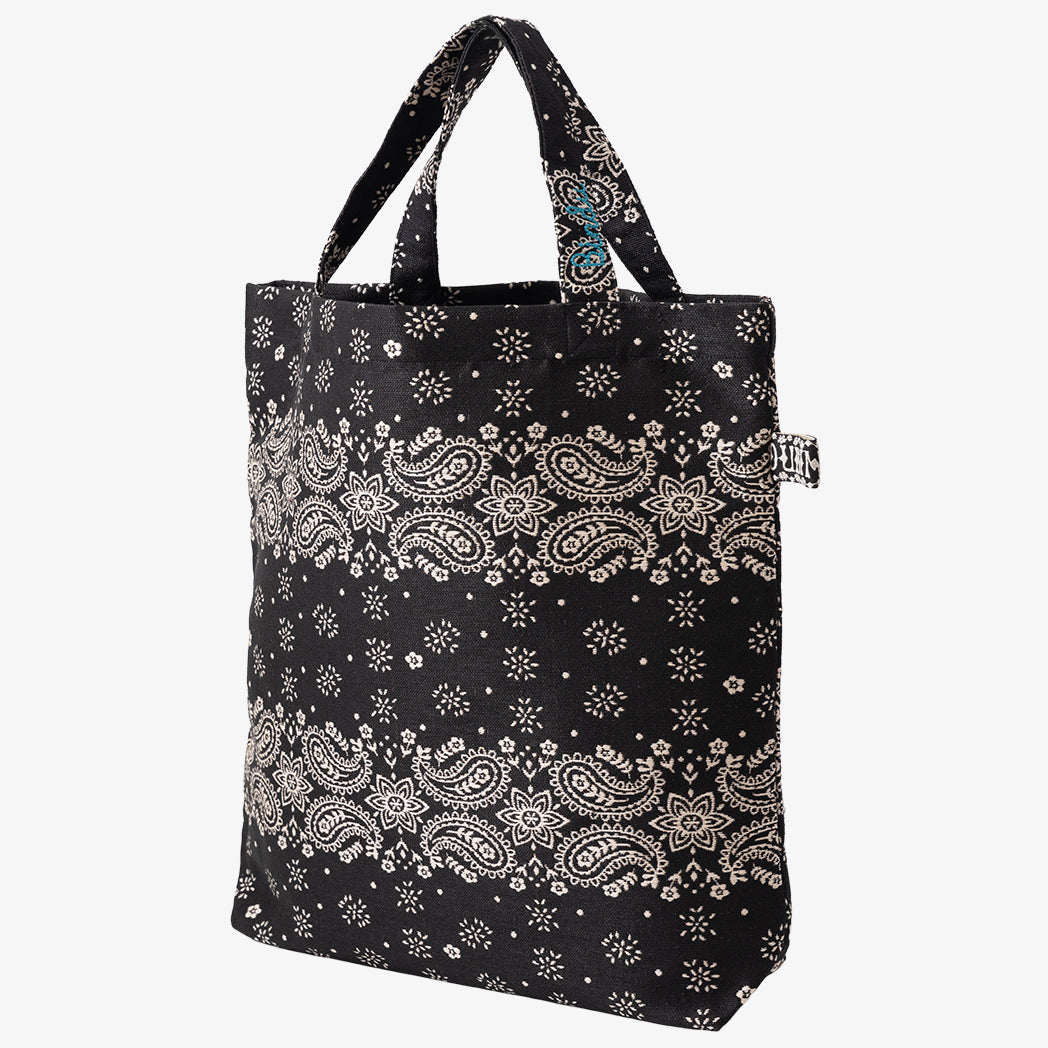 Vintage Bandana Jacquard Tote Bag Black / BBB-2110-c2 25S