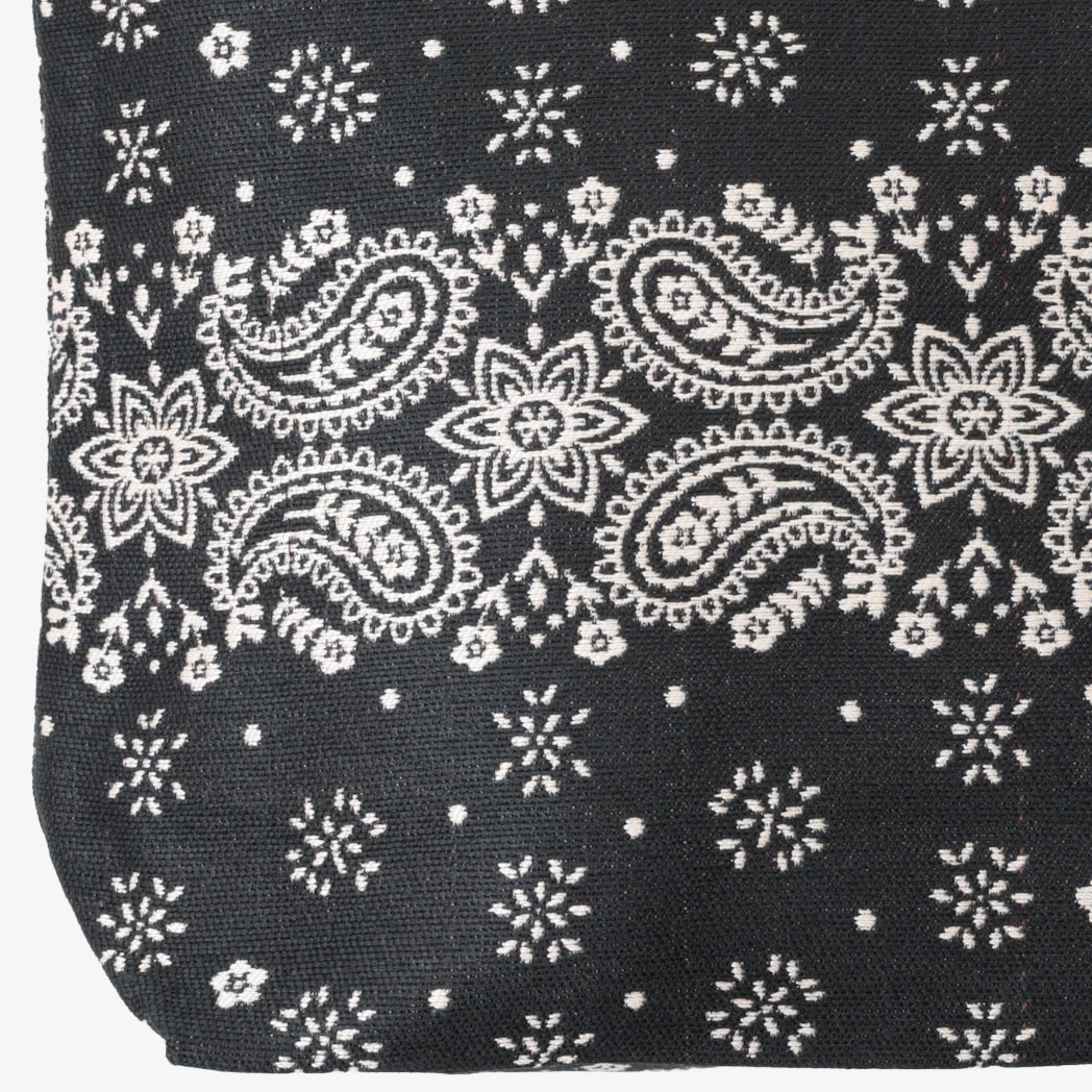 Vintage Bandana Jacquard Tote Bag Black / BBB-2110-c2 25S