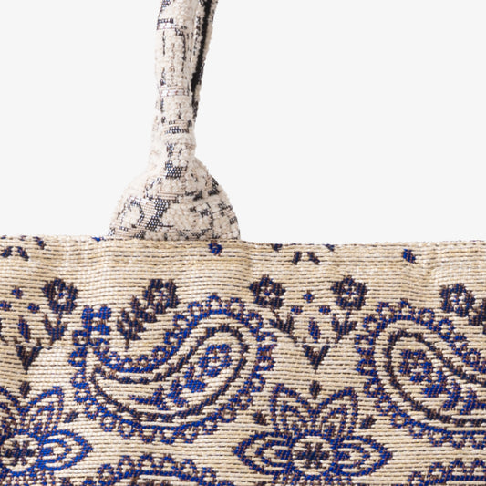 Vintage Bandana ジャカード ミディアムトートバッグ Natural / BBB-2112-c1 25S