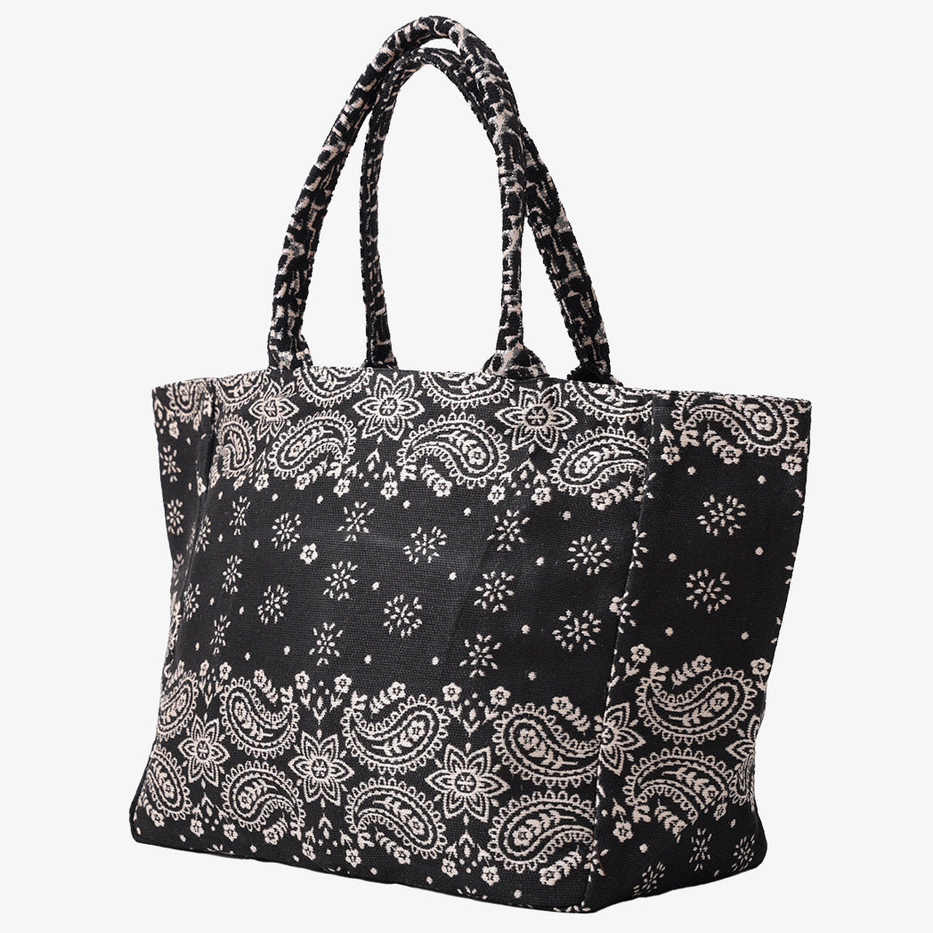 Vintage Bandana ジャカード ミディアムトートバッグ Black / BBB-2112-c2 25S