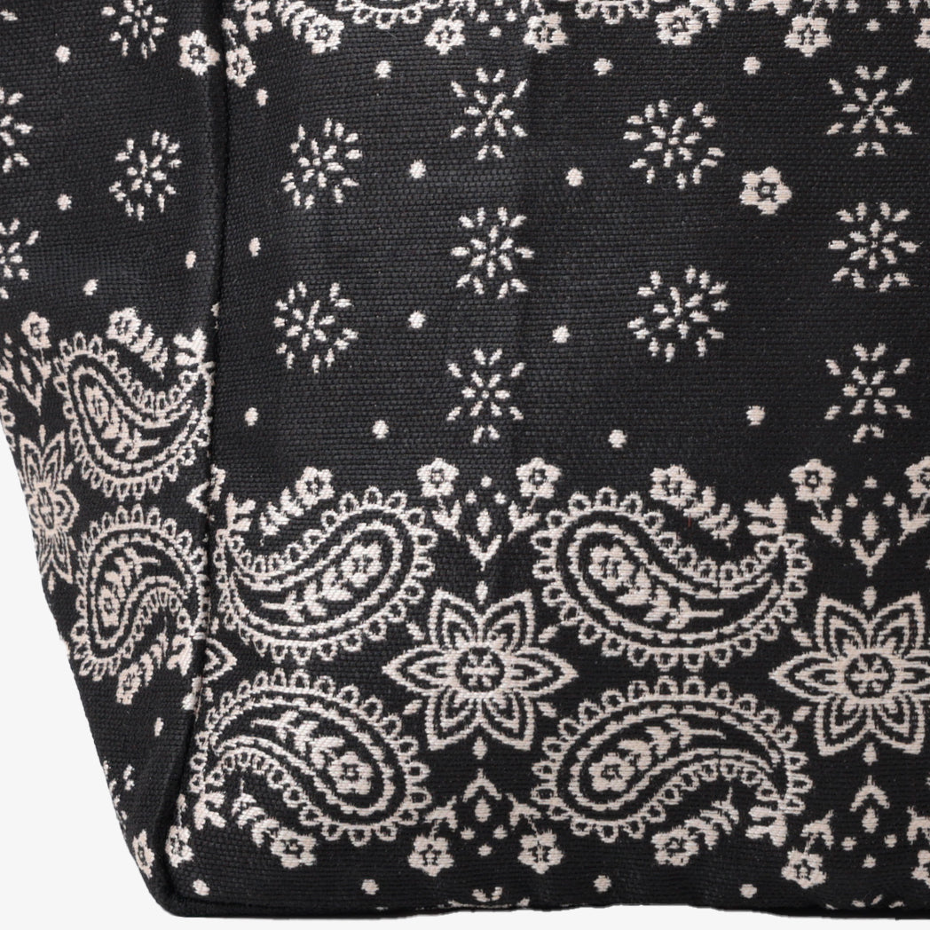Vintage Bandana ジャカード ミディアムトートバッグ Black / BBB-2112-c2 25S