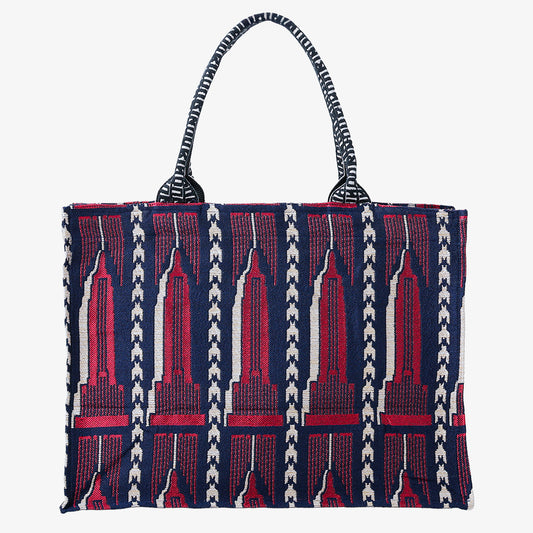 ESB ジャカード ブックトートバッグ Red / BBB-2143-25FW-c1