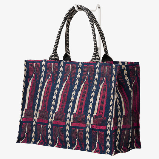 ESB ジャカード ブックトートバッグ Red / BBB-2143-25FW-c1