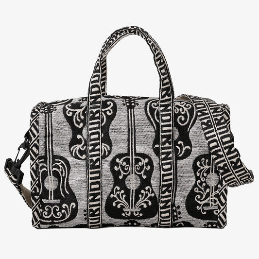 Guitar ジャカード ミニ ボストンバッグ Grey / BBB-2147-25FW-c1