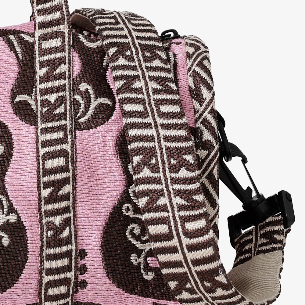 Guitar ジャカード ミニ ボストンバッグ Pink / BBB-2147-25FW-c2