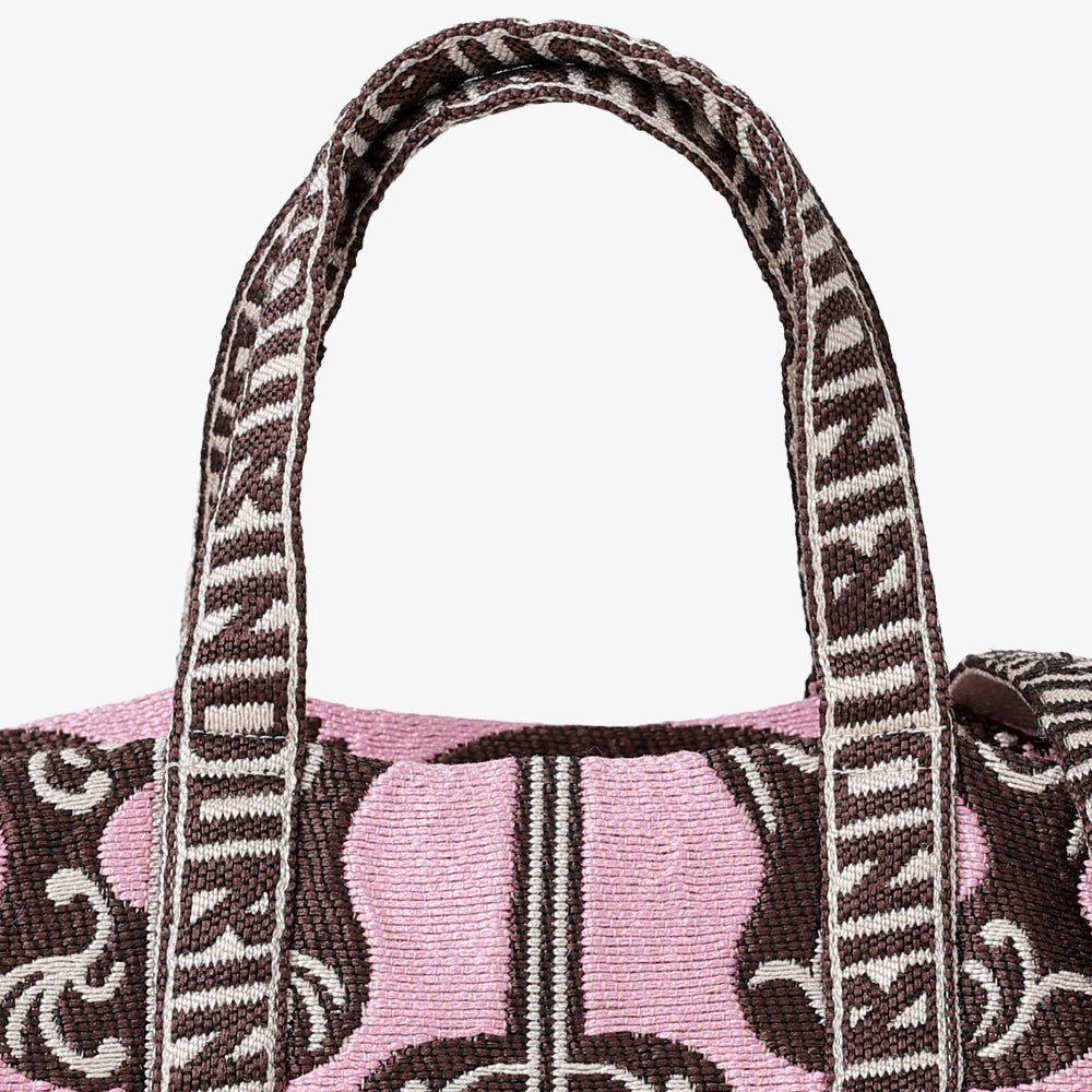 Guitar ジャカード ミニ ボストンバッグ Pink / BBB-2147-25FW-c2