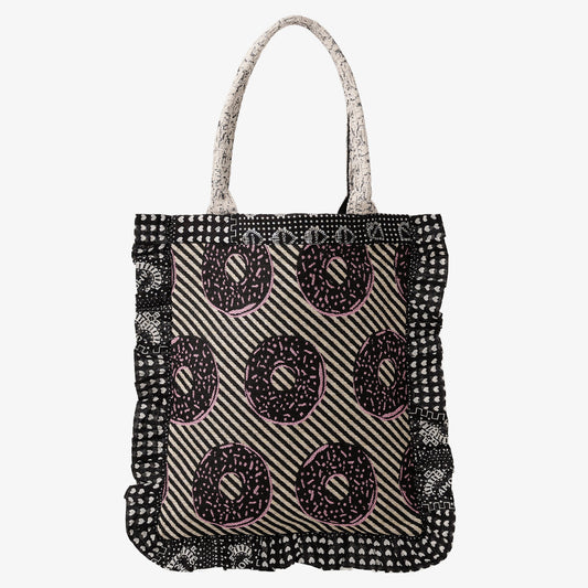 Donuts ジャカード フリル トートバッグ Natural / BBB-2151-25FW-c1