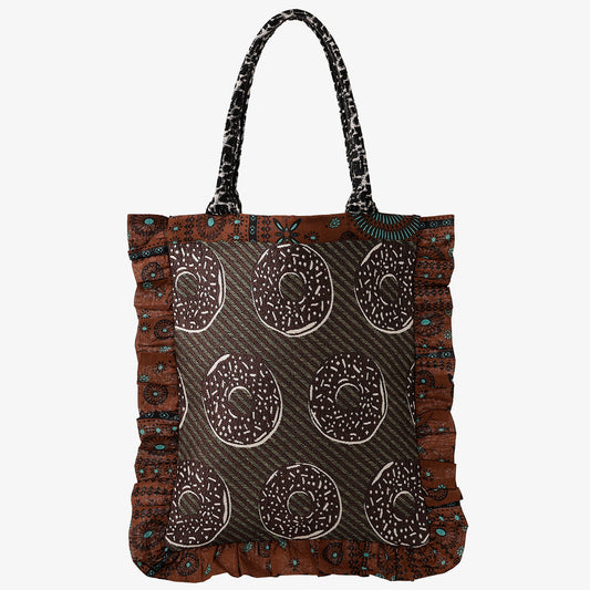 Donuts ジャカード フリル トートバッグ Green / BBB-2151-25FW-c2