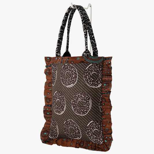 Donuts ジャカード フリル トートバッグ Green / BBB-2151-25FW-c2