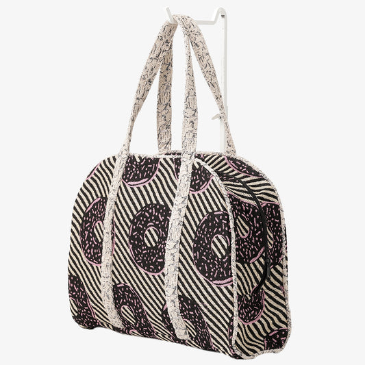 Donuts ジャカード ボストンバッグ Natural / BBB-2153-25FW-c1