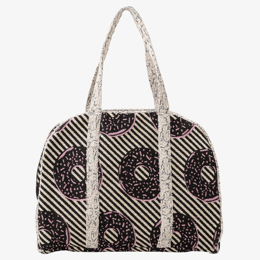 Donuts ジャカード ボストンバッグ Natural / BBB-2153-25FW-c1