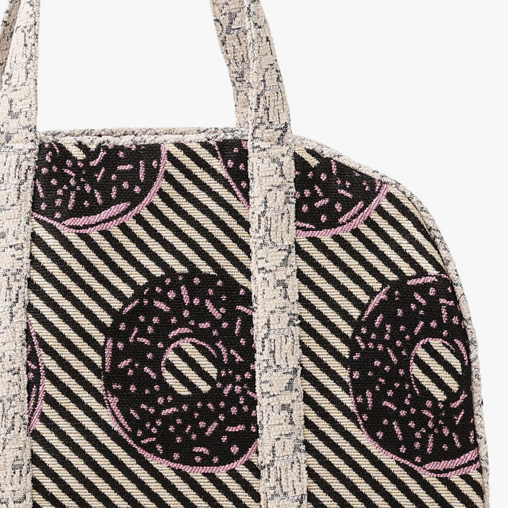 Donuts ジャカード ボストンバッグ Natural / BBB-2153-25FW-c1