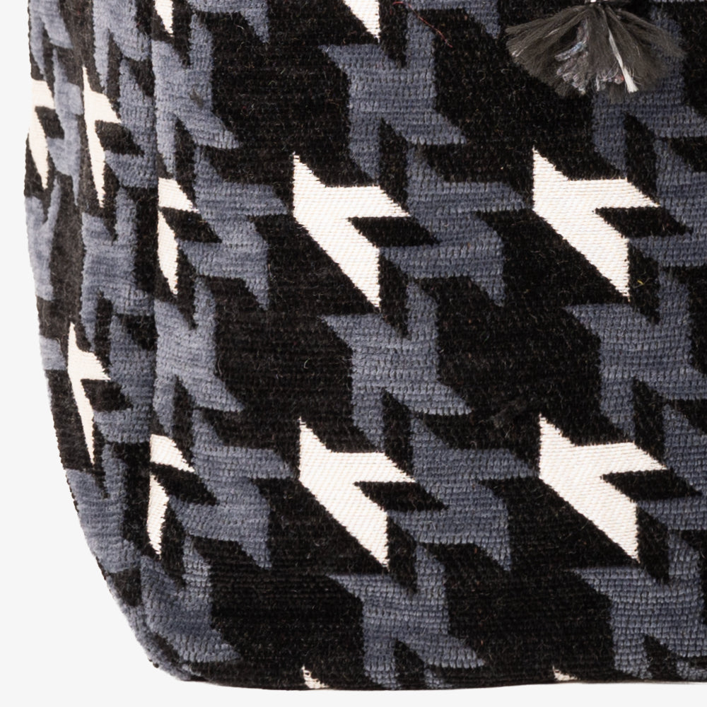 Chenille NY Houndstooth ジャカード ショルダーバッグ Black / BBB-2156-25FW-c1