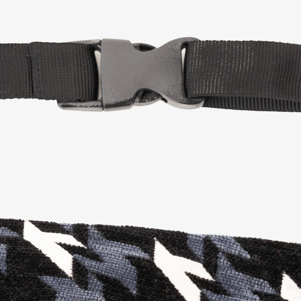 Chenille NY Houndstooth ジャカード ウエストバッグ Black / BBB-2157-25FW-c1